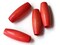 4 2-Inch Long Red Wood Tube Beads Vintage Wooden Large Hole Macrame Beads bR1